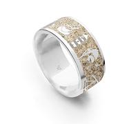 DUR Schmuck Ring " Ostfriesland " Strandsand, Silber 925/- (R4984) (56 (17.8))