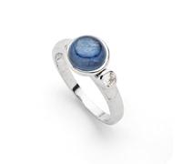 DUR Schmuck: Ring "Polarstern", 925er Sterlingsilber mit Kyanit und Zirkonia, R5597 RingSize 56 (17.8)