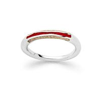 DUR-Schmuck Ring „Wellenspiel“ mit Strandsand & Korallengranulat - rhodiniertes 925er Silber - handgefertigt - maritimer Schmuck, Größe: 52, R5985.52