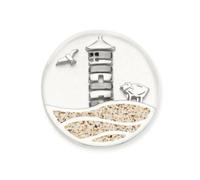 DUR Schmuck Schiebeelement Strandwellen PILSUMER LEUCHTTURM Strandsand, Silber 925/- rhod. (F407) für Wickelarmband A1586 und A1704
