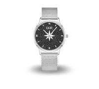 DUR Schmuck: Uhr 40er Kompass 2.0" mit Lavasand, Mesh Band Edelstahl, DW018