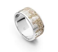 DUR Schmuck Unisex Ring HAMBURG II Strandsand, Silber 925/- rhodiniert (R4996) (54 (17.2))