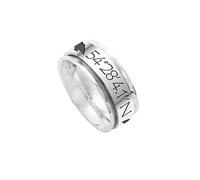 DUR Schmuck Unisex Ring Koordinaten FEHMARN Silber 925/- (R5453) (58 (18.5))