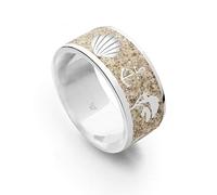 DUR Schmuck Unisex Ring OSTSEE, Strandsand, Silber 925/- rhodiniert (R5229) (56 (17.8))