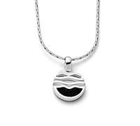 Dur Schmuck zierliche Kette Strandwellen Lavasand, Silber 925/-rhodiniert ca 42cm (K2599)