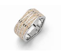 DUR Schmuck Damen Ring STRANDWELLEN, 925 er Sterling-Silber und echter Strandsand