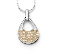 DUR Strandwellen Anhänger für Halsketten aus 925 Sterling Silber, B: 50 mm, P3583