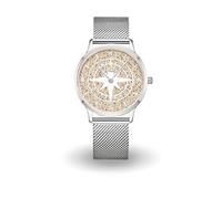 DUR Uhr 40er Kompass Strandsand, Mesh Band Edelstahl