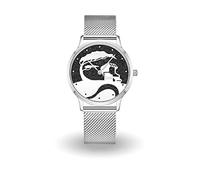 DUR Uhr 40er Küste Lavasand, Mesh Band Edelstahl
