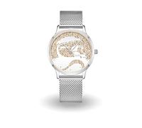 DUR Uhr 40er Küste Strandsand, Mesh Band Edelstahl