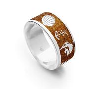 DUR Unisex Bernsteinring Ostsee aus 925er Silber Größe 68 (21.6) R5298.68, 68 (21.6)