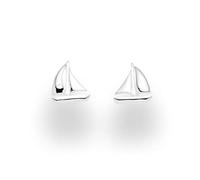 DUR Unisex Ohrstecker ''Ahoi'' Segelschiff aus 925er Silber S1475