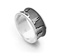 DUR Unisex Ring"Köln" Stadtring dunkel rhodiniert aus 925er Silber Größe 60 (19.1) R5654.60, 60 (19.1)