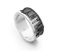 DUR Unisex Ring"Lübeck" Stadtring dunkel rhodiniert aus 925er Silber Größe 52 (16.6) R5656.52, 52 (16.6)