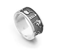 DUR Unisex Ring"Ostfriesland dunkel" aus 925er Silber Größe 72 (22.9) R5349.72, 72 (22.9)