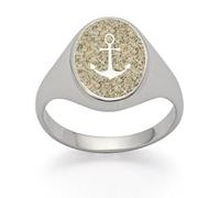 DUR Unisex Siegelring"Anker" aus 925er Silber Größe 58 (18.5) R5493.58, 58 (18.5)