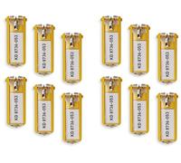 Durable® 12 x Schlüsselanhänger KEY CLIP - DAS ORIGINAL - mit Beschriftungsfeld & Schlüsselring (Gelb) - Schlüssel-Anhänger zum Beschriften Auto, Büro & Haus - Key Holder Easy Clips schnell & einfach