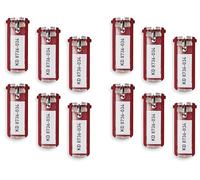 Durable® 12 x Schlüsselanhänger KEY CLIP - DAS ORIGINAL - mit Beschriftungsfeld & Schlüsselring (Rot) - Schlüssel-Anhänger zum Beschriften Auto, Büro & Haus - Key Holder Easy Clips schnell & einfach