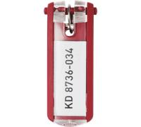 DURABLE 195703 - Schlüsselanhänger Key Clip, 6 Stück, rot DURABLE