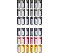 Durable 195704 6 Stück Schlüsselanhänger (Kunststoff 70 x 25 mm) gelb 36 Stück Farbig Sortiert, 36 Stück Farbig Sortiert