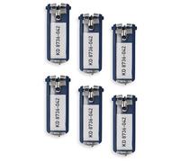 Durable® 6 x Schlüsselanhänger KEY CLIP - DAS ORIGINAL - mit Beschriftungsfeld & Schlüsselring (Blau) - Schlüssel-Anhänger zum Beschriften Auto, Büro & Haus - Key Holder Easy Clips schnell & einfach