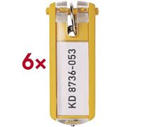 Durable 6er-Pack Schlüsselanhänger »Key Clip« gelb