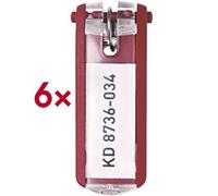 DURABLE Schlüsselanhänger rot 1957 03 6ST KEY CLIP