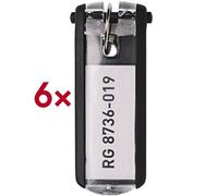 Durable 6er-Pack Schlüsselanhänger »Key Clip« schwarz