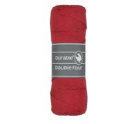 Durable Double Four Häkel- & Strickgarn 100g Strang aus 100% Baumwolle, 54 harmonischen Farben für Jacken, Pullover, Decken, Kissen und andere Wohnaccessoires (316 Red)
