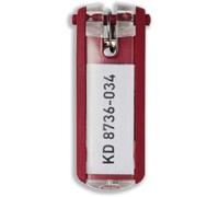 DURABLE Schlüsselanhänger Key Clip - 6 Stück - rot