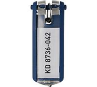 DURABLE Schlüsselanhänger Key Clip Blau 25 x 65 mm 6 Stück