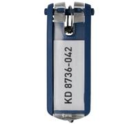 Durable Schlüsselanhänger KEY CLIP - blau - Beutel mit 6 Stück