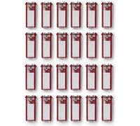 Durable Schlüsselanhänger Key Clip, einfach aufklappen & beschriften (Rot, 24er Set)