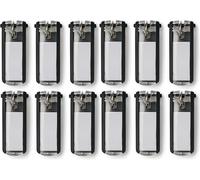 Durable Schlüsselanhänger Key Clip, einfach aufklappen & beschriften (Schwarz, 6er Set)