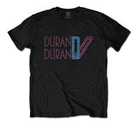 Duran Duran T Shirt Double D Retro Logo Nue offiziell Herren Schwarz L
