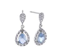 Durán Exquse Ohrringe Sposata, blauer Zirkonia in Tropfenform, Silber, Grande, Sterling Silber Silber, Zirkon