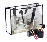 Durchsichtige Reisetasche groß - 47x15x35cm 18.5x5.91x13.78 Zoll Klarsicht Sporttasche PVC Strandtasche, wasserdichte Tragetasche | transparente Einkaufstasche mit Schultergurt für Schwimmen Fitness R