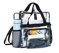 Durchsichtige Tasche Damen Umhängetasche, PVC Transparente Taschen Kosmetik, Clear Bib Bag Mit Reißverschluss, Transparent Tragetasche Strandtasche, Kulturbeutel Zum Aufhängen Für Reise, Arbeit, Sport
