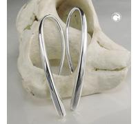 Durchzieher Ohrring Ohrhaken 33x2,5mm Tropfen glänzend Silber 925