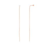 Durchzieher Ohrringe aus 585 Rotgold mit einem Zirkoniastein Golders