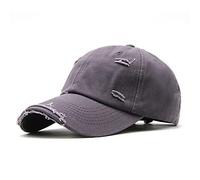 Durio Basecap Damen Baseball Cap Herren Kappe Vintage Unisex Freizeit Baumwolle Sonnenschutz Verstellbar Waschbar Outdoor Erwachsenen Schwarz Grau