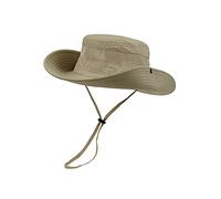 Durio Sonnenhut Herren Größenverstellbar UPF 50+ UV Schutz Fischerhut mit Kinnband & Breiter Krempe - Atmungsaktiver Anglerhut Wanderhut Faltbarer Safari Buschhut für Outdoor Dunkel Khaki