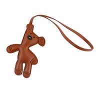 Durlo Brauner Bär Taschenanhänger, PU Teddybär Schlüsselanhänger, Süßes Zubehör für Taschen, Schlüssel, Autos, Geldbörse