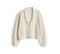 Opus Strickcardigan Dusena – Boxy mit Schalkragen, Light Cotton – Schwarz S