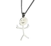 DUTACK Das lustige gemalte collier, hip-hop, grinsen, gestreifte hosenträger, gesten, mittelfingerkette, geschenke für frauen, männer