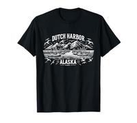 Dutch Harbor AK, Vintage-Grafik, Retro-Natur-Souvenir T-Shirt