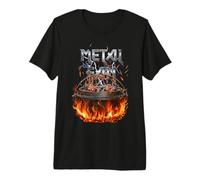 Dutch Oven auf glühender Kohle Metal Fan Premium T-Shirt