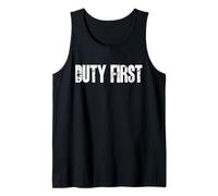 Duty First Military Style Mindset Typografie Grafikdesign Tank Top