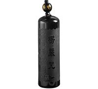 DUUDAH Natürliche Jade-Anhänger-Halskette, die glückliches Amulett schnitzt, Schwarzes Herz-Jade-Anhänger-Halskette, geschnitzter Modeschmuck, Amulett-Zubehör for Männer und Frauen