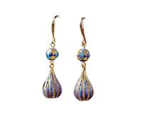 DUUDAH Ohrringe Sterling Silber,Ohrringe,Creolen,Ohrring Sommer Damen Neue Emaille Porzellan Hohle Ohrringe Antike Exquisite Lange Bankett Party Silber Schmuck